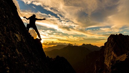 Extreme Sport Climbing Silhouette Set