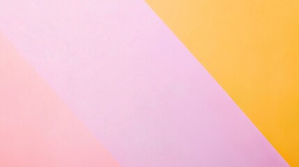 Abstract pink and yellow geometric background with diagonal split design.