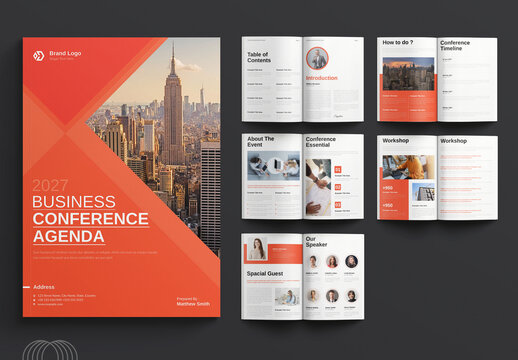 Conference Agenda Brochure Layout