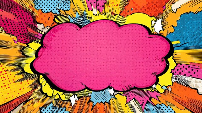 and keyword set for the image, optimized for search and discovery

 Explosion Background Text Space. Comic Effect at Graphic Illustration Backdrop