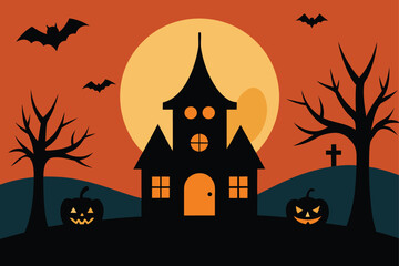 Happy Halloween Background Vector Illustration