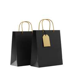 Luxury Black Gift Bag with Gold Handles – Elegant and Customizable