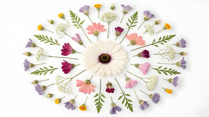 A closeup of a beautiful, colorful bouquet of pink and yellow daisies in full bloom