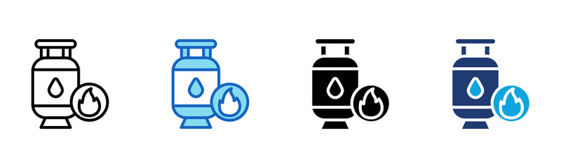 Gas icon Multi Style Vector Illustration