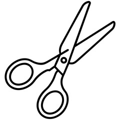 Minimal Scissors Line Art Design