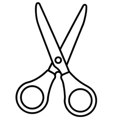 Minimal Scissors Line Art Design