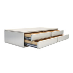 Pull-out under-bed drawers, isolated on a white background --v 7.0