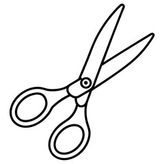 Minimal Scissors Line Art Design