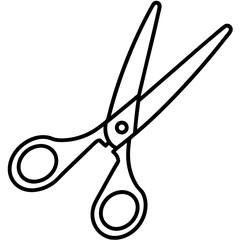 Minimal Scissors Line Art Design