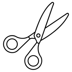Minimal Scissors Line Art Design