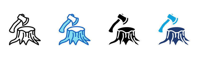 Axe icon Multi Style Vector Illustration