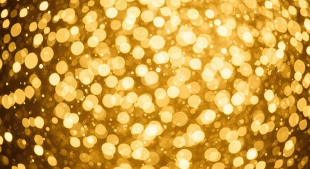 Golden Bokeh Lights Abstract Background for Festive Celebration and Party Decor