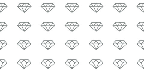 Seamless pattern of gray diamond shapes arranged in rows and columns on a white background for use as a design