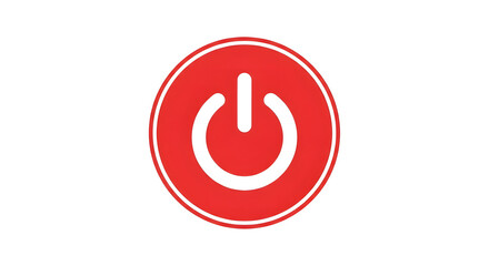 Red power button icon vector illustration design for web and graphic design needs