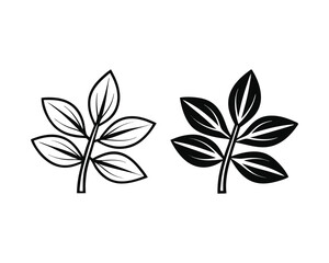 marjoram leaf-silhouette vector