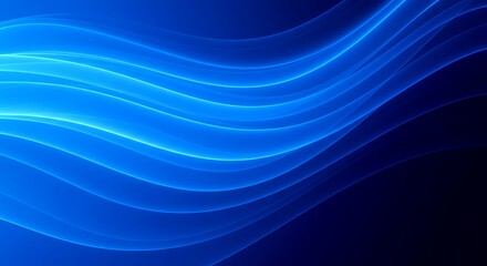 Fototapeta premium Abstract Blue Waves Flowing Light Energy Background image