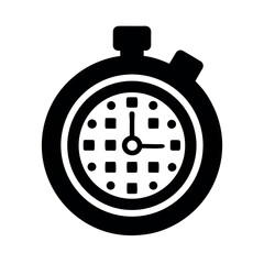Stopwatch Merged with Calendar Icon Vector Illustration