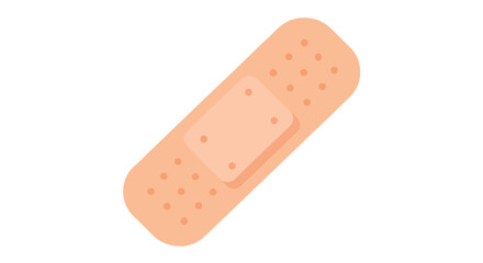 Bandage, plaster application for first aid. Isolated white background