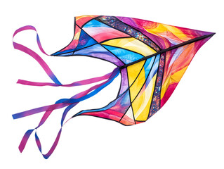 Colorful kite flying with