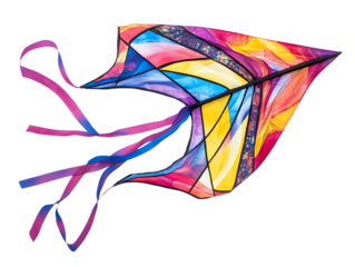 Colorful kite flying with