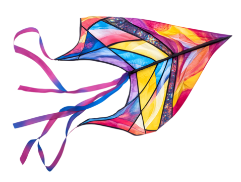 Colorful kite flying with
