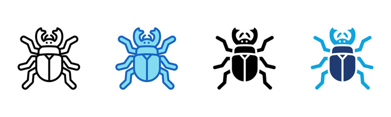 Beetle icon Multi Style Vector Illustration