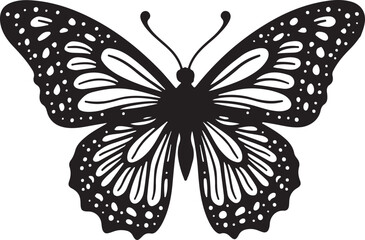 Butterfly Silhouette Vector for Nature-Themed Graphics