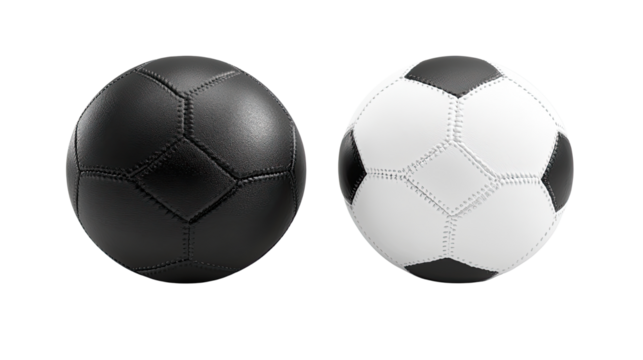 Realistic 3D Soccer Footballs Render Isolated on White Background