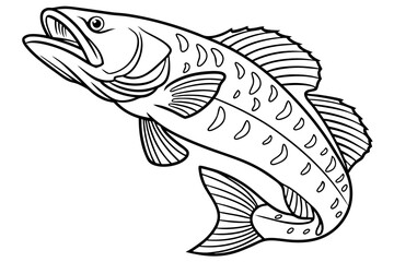 coloring page line art the bow fin black vector