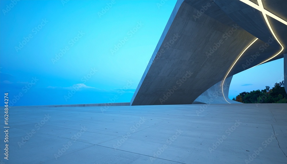 Poster futuristic architecture background 3d render