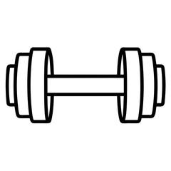 Dumbbell Outline Vector