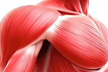 x-default Human Anatomy: Close-up of Red Muscles
