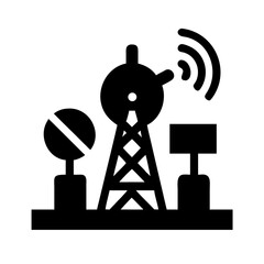 Craft a detailed silhouette of a Smart City Infrastructure