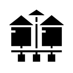 Craft a detailed silhouette of a Smart City Infrastructure