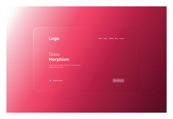 Glassmorphism UI Mockup Design