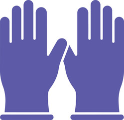 Purple Glove Icon: Clean Hands Graphic
