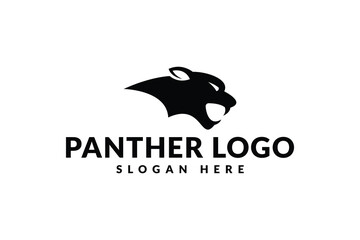 Panther head logo design. Logo icon vector silhouette illustration