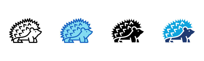 Hedgehog icon Multi Style Vector Illustration