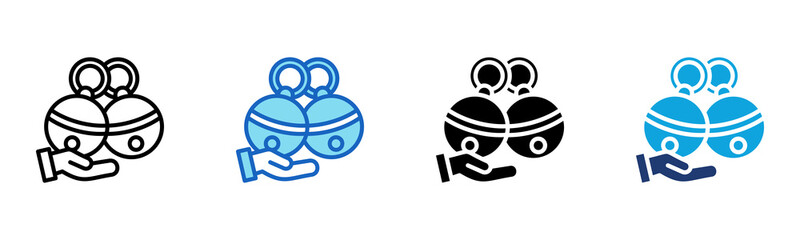 Sleighbell icon Multi Style Vector Illustration