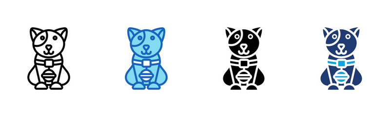 Cat Collar icon Multi Style Vector Illustration