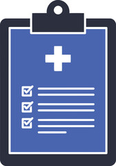 Obraz premium Medical Checklist Clipboard Icon Graphic
