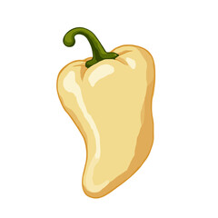 Bell pepper isolated on white background without any background  