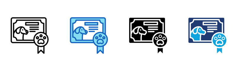 Pedigree icon Multi Style Vector Illustration