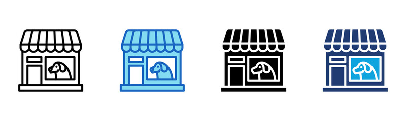 Pet Shop icon Multi Style Vector Illustration