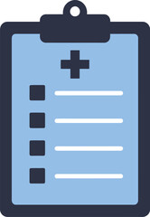 Fototapeta premium Medical Checklist Clipboard Icon Graphic