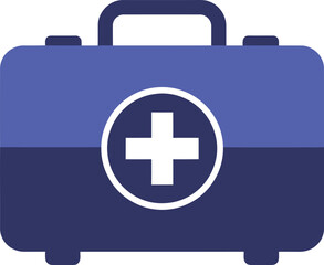 Obraz premium Blue Medical Kit Icon Graphic Design