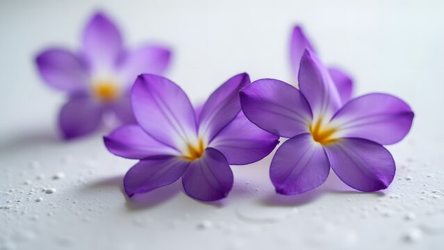 Close-Up Of Purple Sparaxis Flowers