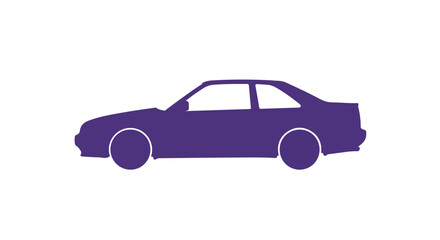 Fototapeta premium Classic Car Silhouette on White Design Element for Automotive Industry