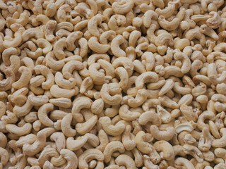 cashew nuts, close up of raw cashew nuts as background, giant cashew nut, premium quality, kacang...