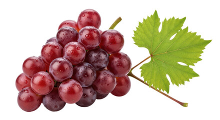 Isolated Bunch of Red Grapes